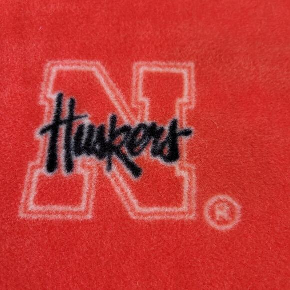 Nebraska Huskers Red Fleece Fabric 60"x35" NCAA College Team Sports Print - Picture 9 of 16